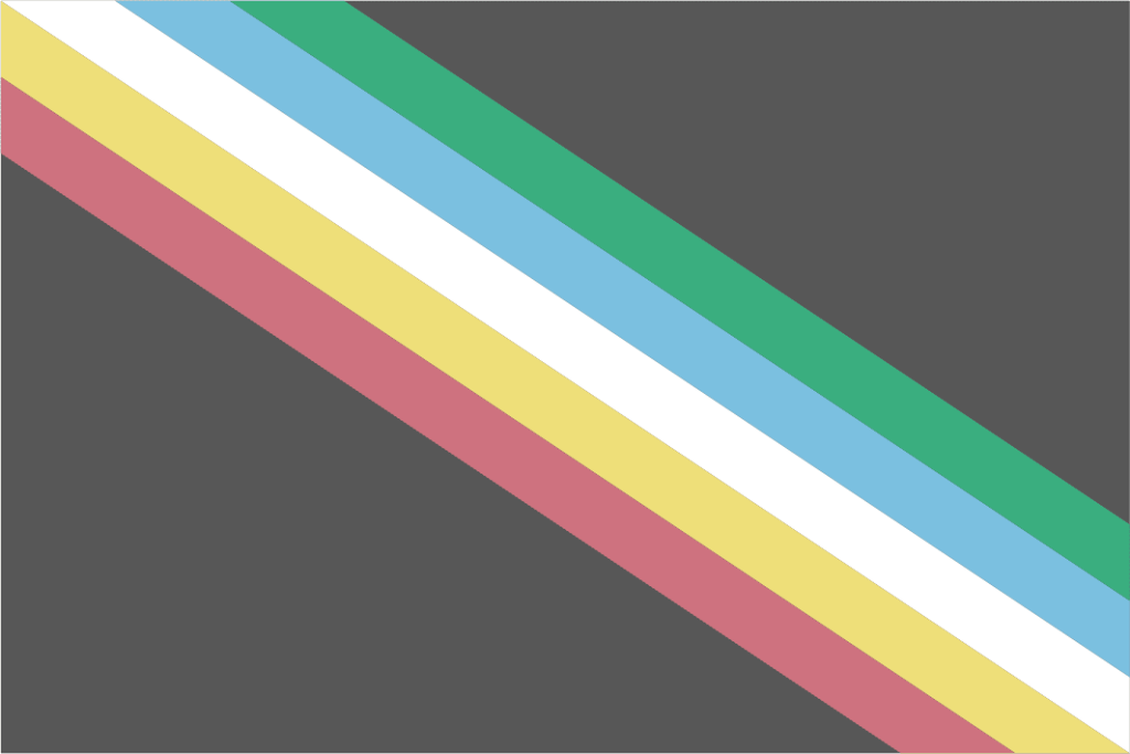 Disability pride flag with muted colours